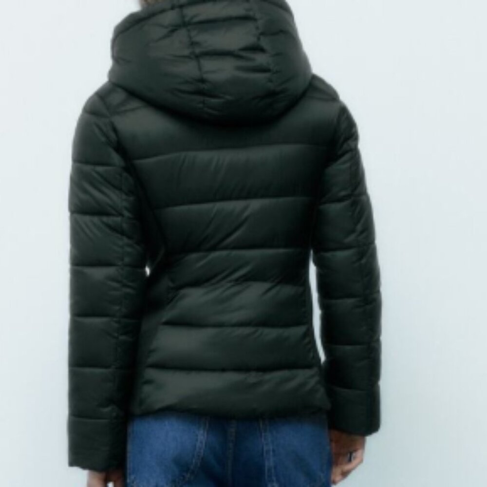 ZARA HOODED QUILTED JACKET - Picture 8 of 9